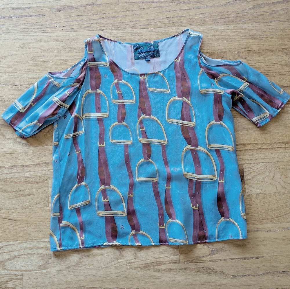 Rönner sill blouse with stirrup pattern